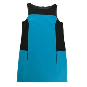 Rag and Bone Store Exclusive turquoise and black mini dress with pockets